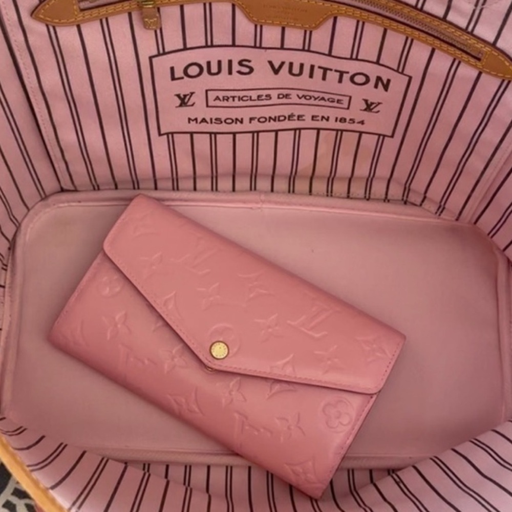 LOUIS VUITTON PINK SARAH FRANCE WALLET